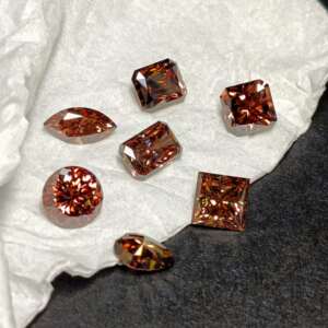 咖啡色异形莫桑裸石moissanite 梧州厂家裸石人造宝石