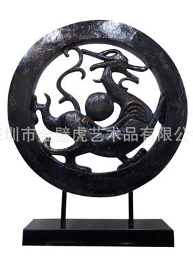 青龙雕塑白虎雕塑玄武雕塑朱雀雕塑中式空间树脂祥瑞装饰摆件