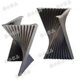 锈镜面桌脚奢石桌腿支架德黑钛762拉钢丝理石餐桌腿大大长桌底垒