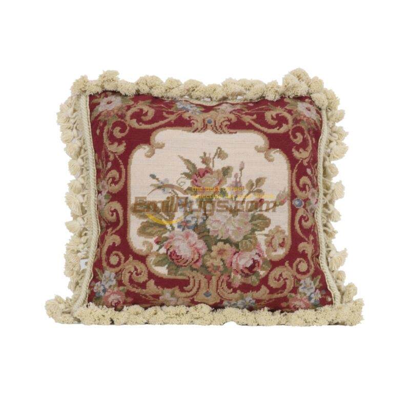 北欧羊毛手工绒绣抱枕 卧室软装简约风不含芯