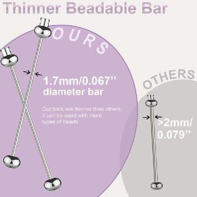 Beadable Keychain Bars Bulk Blank Cute Keychains Bar For