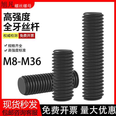 全螺纹螺柱HG20634法兰管用全牙双头螺栓10.9级通丝螺杆螺丝M8M30