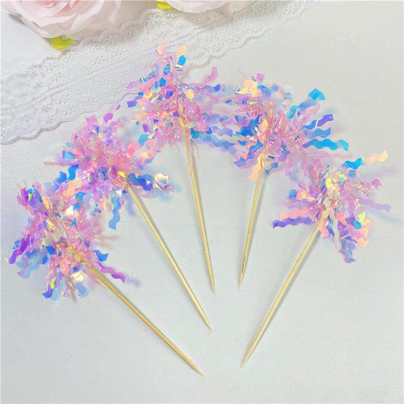 韩式ins风流苏炫彩雨丝礼花竹签生日蛋糕插牌派对甜品台装饰插件,节庆用品/礼品,节日装扮用品,淘宝优惠券,粉丝福利购,淘宝优惠卷