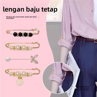 t恤改短神器收腰太长改短衣服下摆衣角打结扣环夹子时尚高端胸针