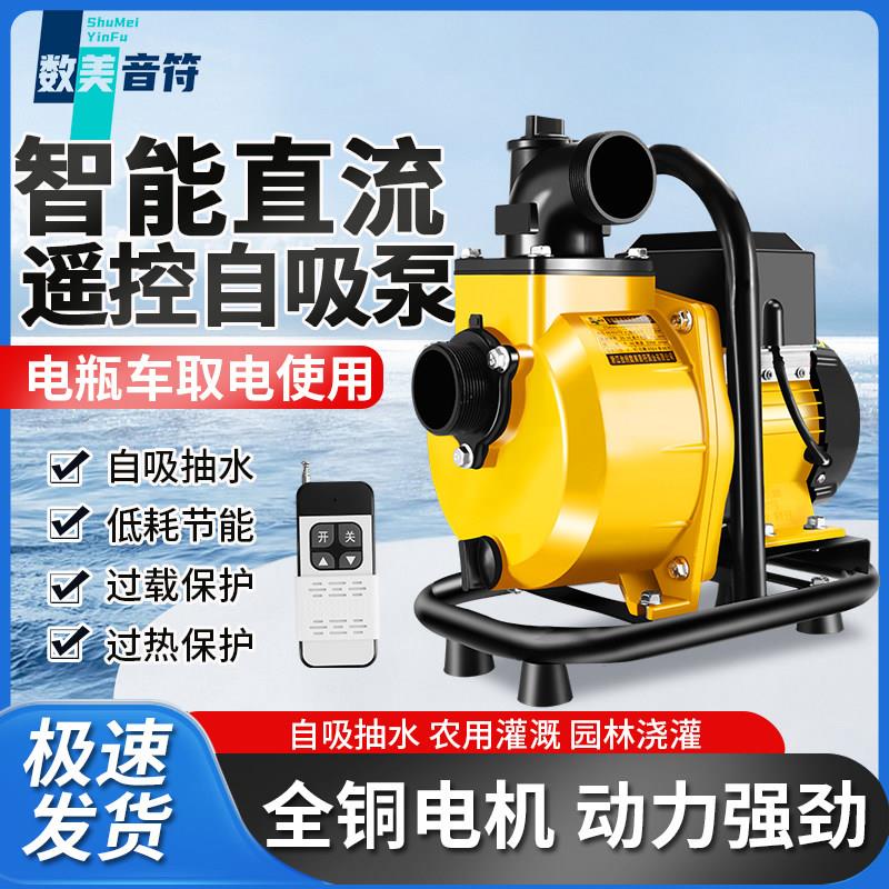 永磁变频无刷直流自吸泵48V60v72伏大流量电动车抽水机电动车水泵