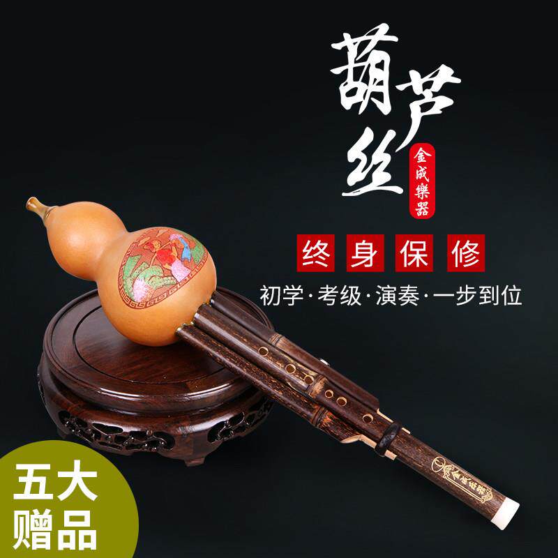 云南葫芦丝乐器专卖 C调降B调A/G/F/D调紫竹初学 学生包邮 送皮盒