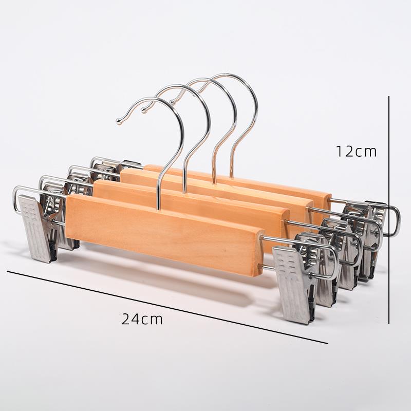 正品裕祥防架滑实木裤架木裤头挂裤子夹专用衣裤衣柜夹子家用无痕
