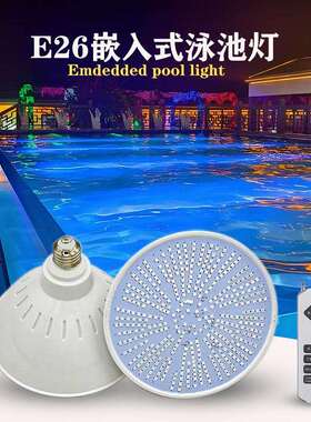 美规E26泳池灯泡PAR56嵌入式泳池灯可替换灯泡12V/120V七彩RGB