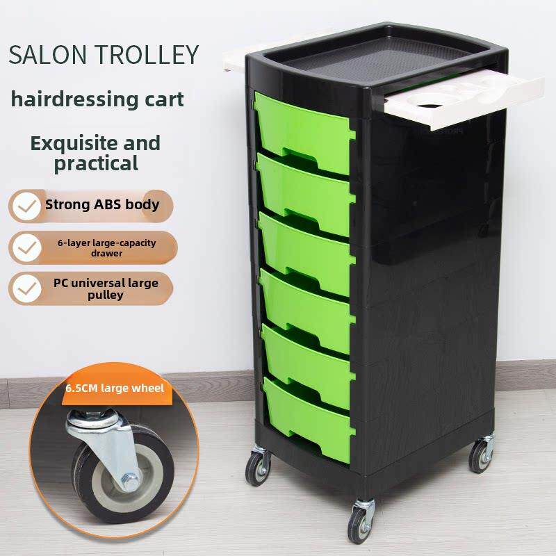 美发店专用杠车推车理发店剪发中工烫染工具车发廊置物抽屉工具柜