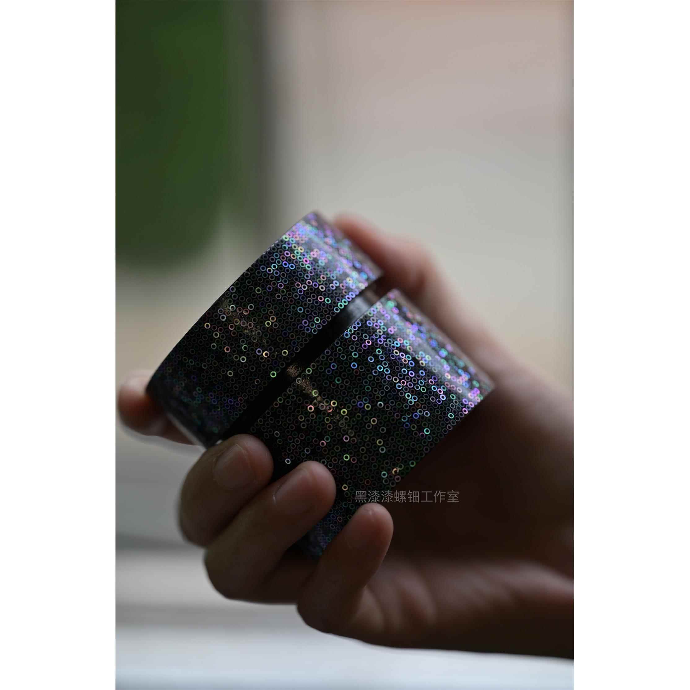 螺钿圆环漆器漆艺镶嵌材料黑漆漆螺钿工作室