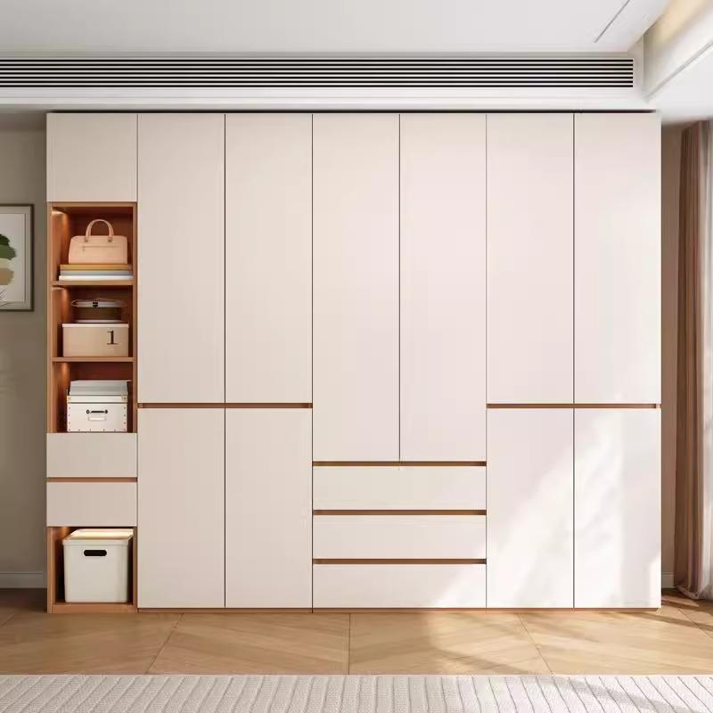 实木衣柜家用卧室成品柜子合拼装出LWG602#房租挂衣区分多段大组
