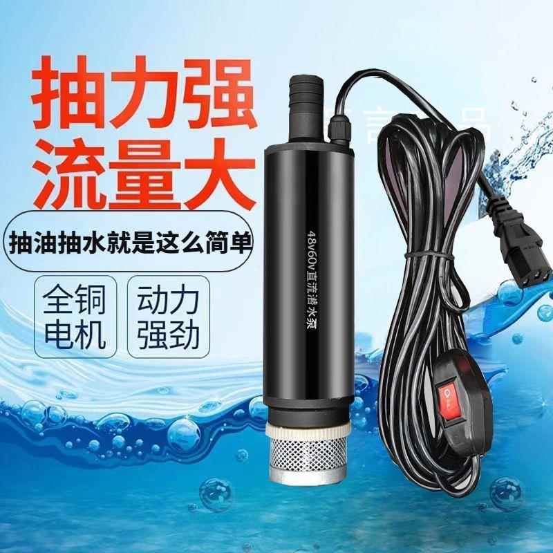 抽水泵12v24v自吸潜水泵电瓶电动车抽水神器家用浇水泵园林抽水机