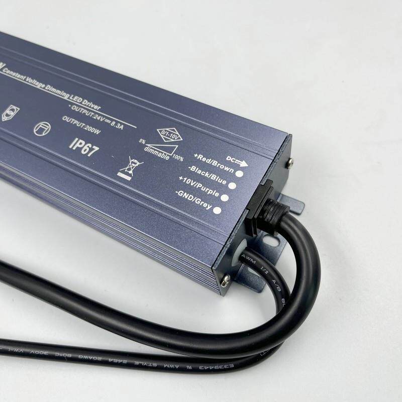 明纬品质0-10V可控硅PWM调光电源12V24V200W灯条恒压防水电源