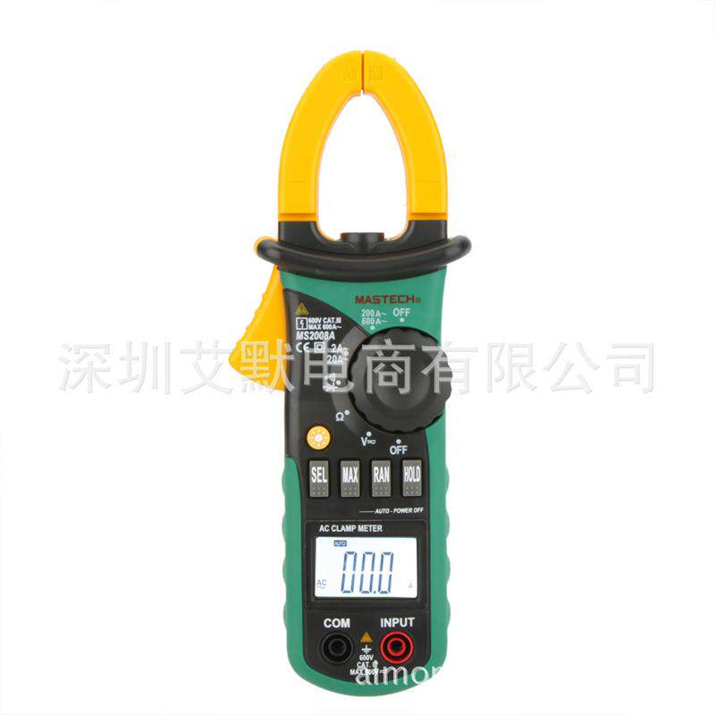华仪仪表MS2008A交流钳型表万用表钳形表数字钳表自动量程600A