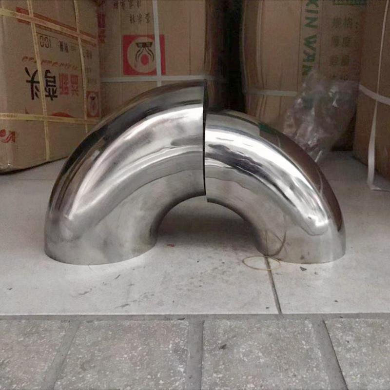 优质304不锈钢90度弯头弯管件对接头工业管排气管支架转换头接口