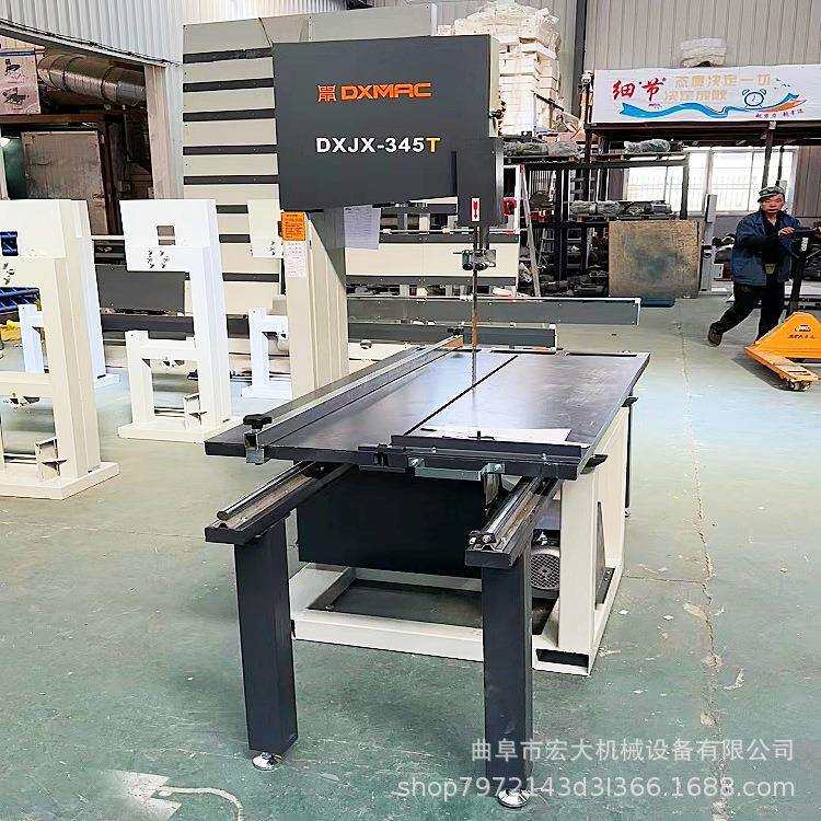 菠萝格防腐木头切割 卧式切片锯 立式木工带锯机的尺寸加工