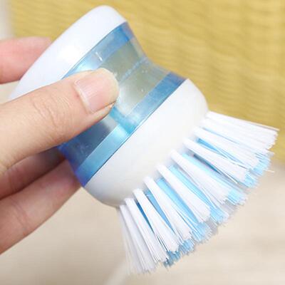 Liquid-Dispensing Pot Brush with Press-Type Automatic Liquid