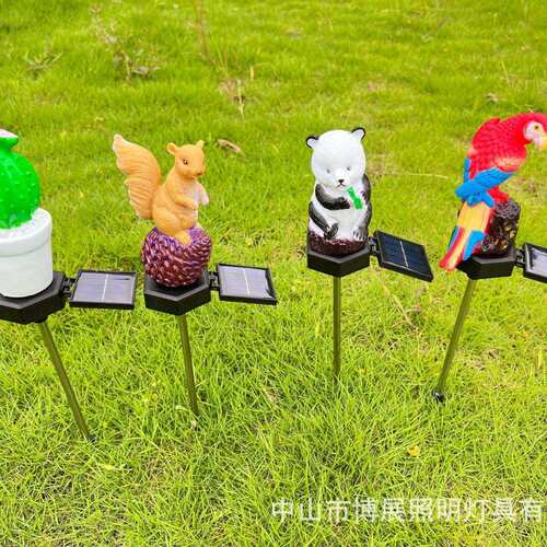 中山新款跨境户外led太阳能仿真动物草坪灯氛围灯摆件灯萤火虫灯