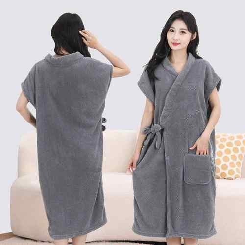 大码浴巾浴袍可穿式速干女士加大款浴裙胖mm浴袍比纯棉吸水2026