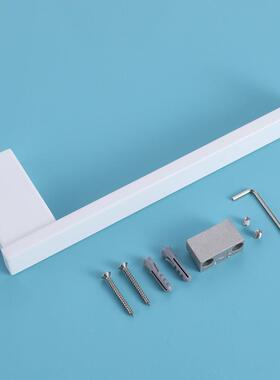 德国白毛色环不锈FEQ钢毛巾浴室单间杆毛巾挂儿童巾杆卫生壁挂毛