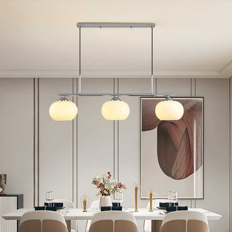 客厅吊灯现代简约大气北欧轻奢饭桌灯具网红新款吧台餐厅led吊灯