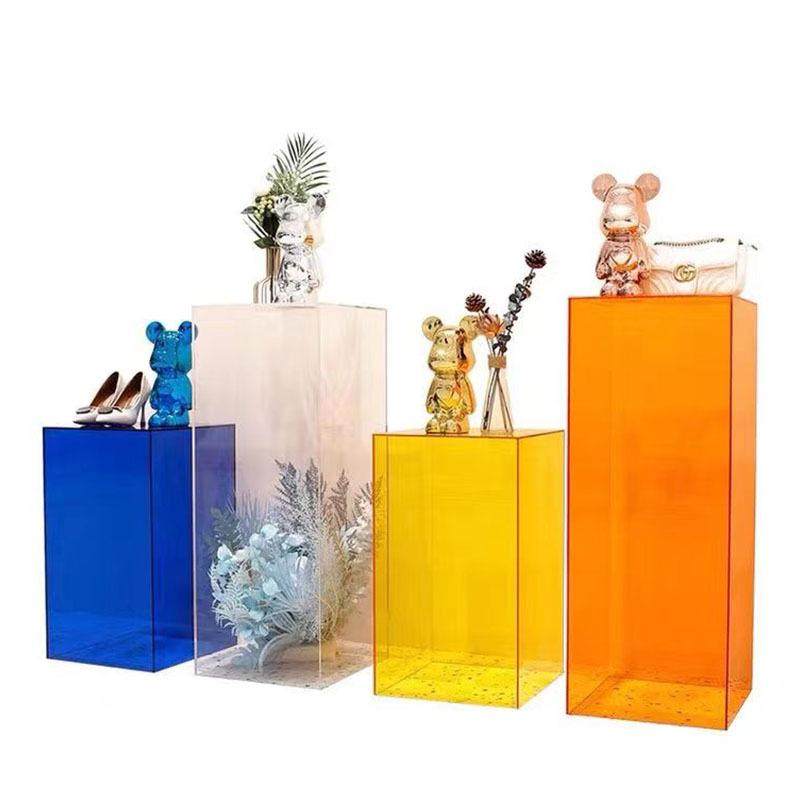 方柱亚克力展示台透明彩色服装店橱窗鞋包展示架装饰陈列柜子道具,商业/办公家具,鞋货架,淘宝优惠券,粉丝福利购,淘宝优惠卷