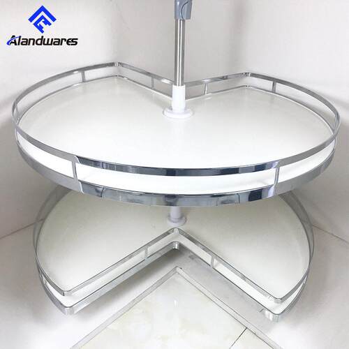 270碟转盘篮锅角落厨房衣柜篮度拉篮Oland双层防滑旋转拉篮 - 封面