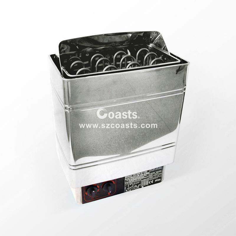 厂家不锈钢镜面电桑拿干蒸炉内控旋钮家用汗蒸桑拿加热器