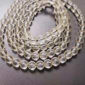 老白水晶108颗项链长链一条 珠直经9mm