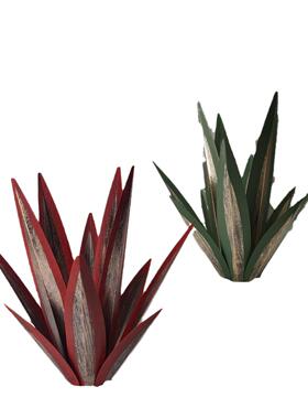 新品12片龙舌兰创意铁艺装饰植物摆件户外后花园庭院装饰植物