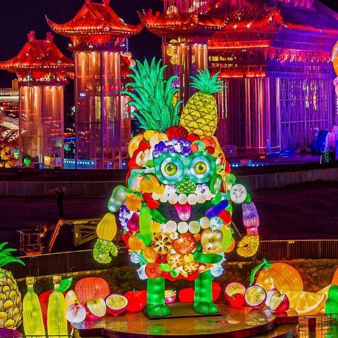 非遗龙年大型花灯不夜城造型自贡庙会灯会景区装饰户外文旅景观灯