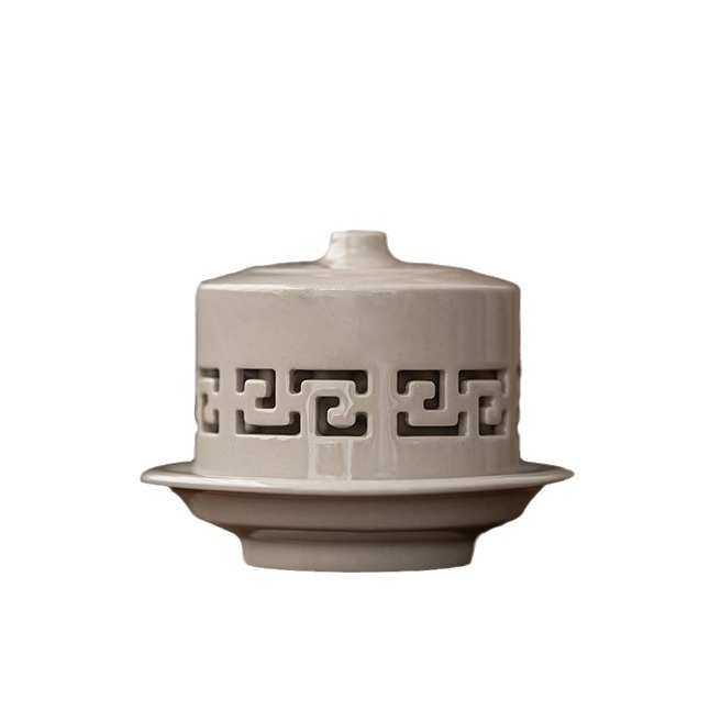 皓澜草木灰镂空陶瓷香炉中式家用室内熏香炉沉香蚊香盘创意摆件,餐饮具,茶具礼盒,淘宝优惠券,粉丝福利购,淘宝优惠卷