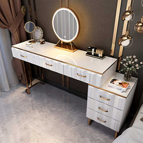 红 收纳桌椅配套小户型梳妆台梳妆台  网卧室卧室一体北欧小户型