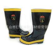 供应消防灭火防PTK护靴阻靴钢板底员消防雨鞋 9燃7胶靴 款