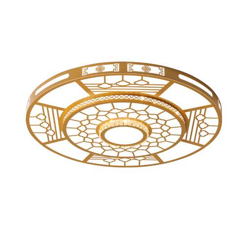 2024金色大客厅吸顶灯现代简约花形家用灯1.2米大气餐厅圆形灯2米