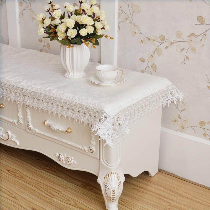 电视柜桌盖蕾丝艺长方形客厅梳妆台简约新款遮丑防尘盖巾,居家布艺,桌布,淘宝优惠券,粉丝福利购,淘宝优惠卷