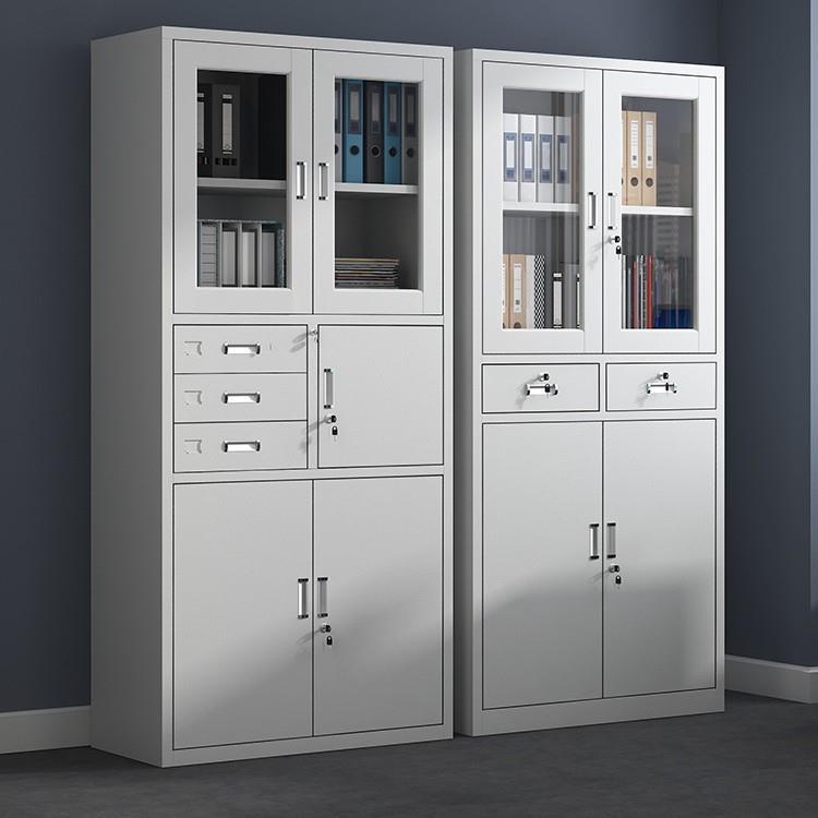 山威办公室铁皮柜文件柜资料柜档案柜带锁钢制储物柜矮柜收纳柜子