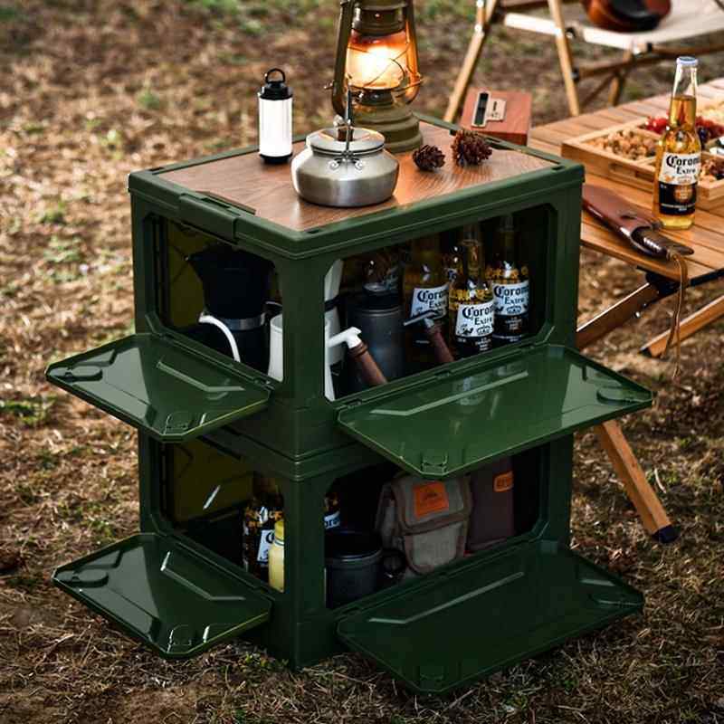 户外露营收纳箱桌子两用后备箱车载多功能折叠便携式可叠加带滑轮,收纳整理,收纳箱,淘宝优惠券,粉丝福利购,淘宝优惠卷