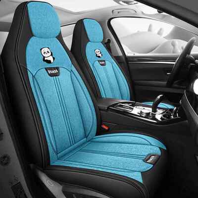 连体头汽车座套四垫季用布车座全通包女士亚麻艺座椅套卡FFS通可