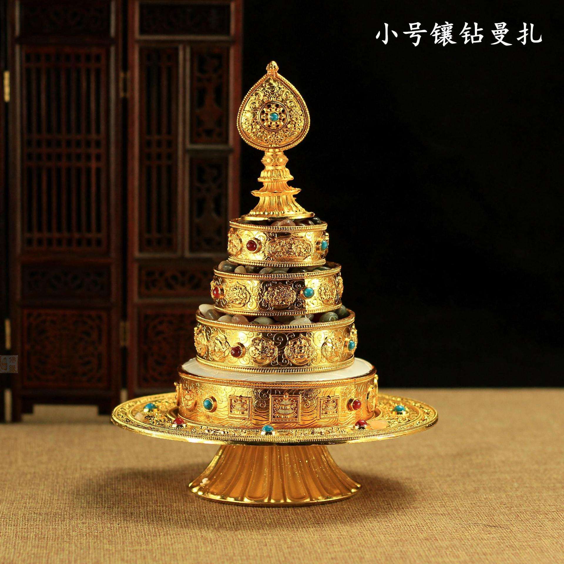 密宗法器藏传用品 纯铜合金供修曼扎盘 曼达盘 供曼茶罗 小号