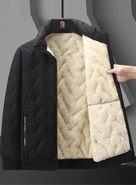 Y 85657 Fleece-lined men's jacket 羊羔绒加绒棉衣跨境外贸