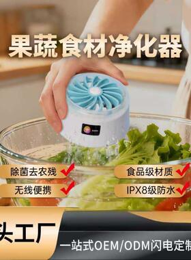 果蔬净化机农药净化家用便携无线食材消毒杀菌清洗机去农残洗菜机