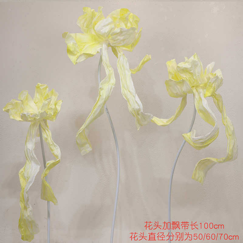 婚庆橱窗大型摄影梦蝶头路引背景艺立体花装饰婚礼花纸手工纸花