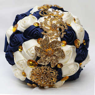 闪水钻合金 韩式 W227G 时尚 婚庆用品喜庆手捧花新娘婚礼手捧花