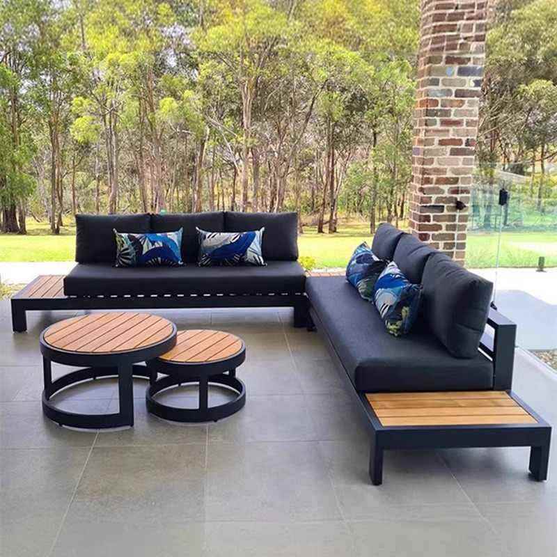 861跨境外藤编沙发庭休闲户院酒店露天设计师创意铝发合金沙民宿