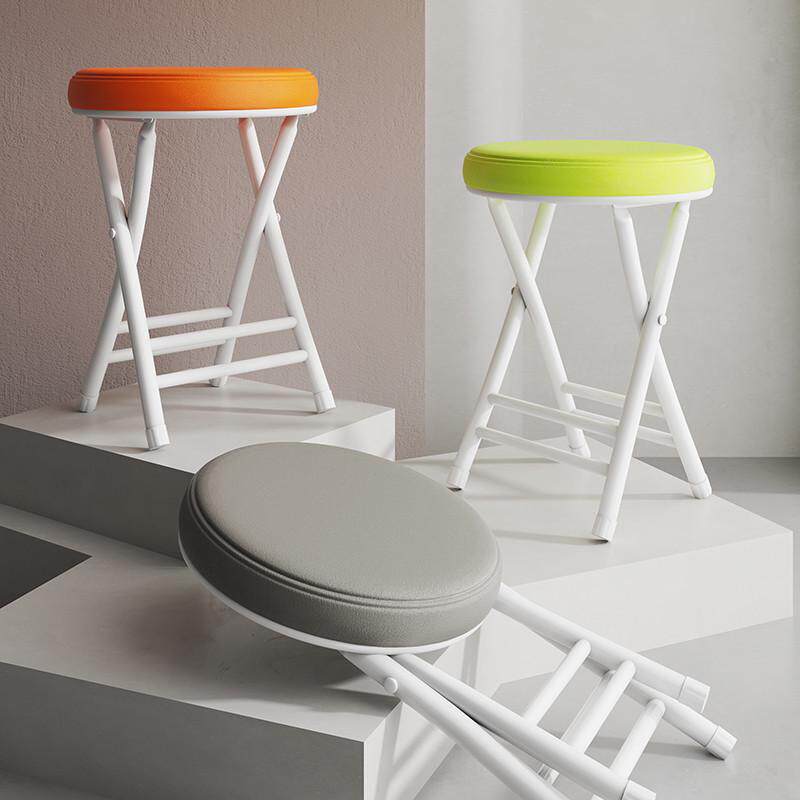 折叠凳子家用省空间高圆凳可叠放餐椅简易便携式网红小板凳赵之李