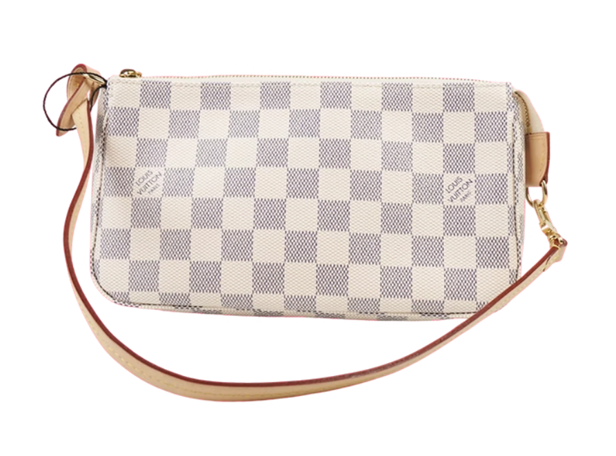 [9.9新]路易威登LV女士大号白棋盘单肩麻将包F8023参考价7300