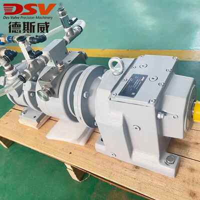 德斯威减速气动马达风动马达配斜齿轮减速机配刹车气动减速马达