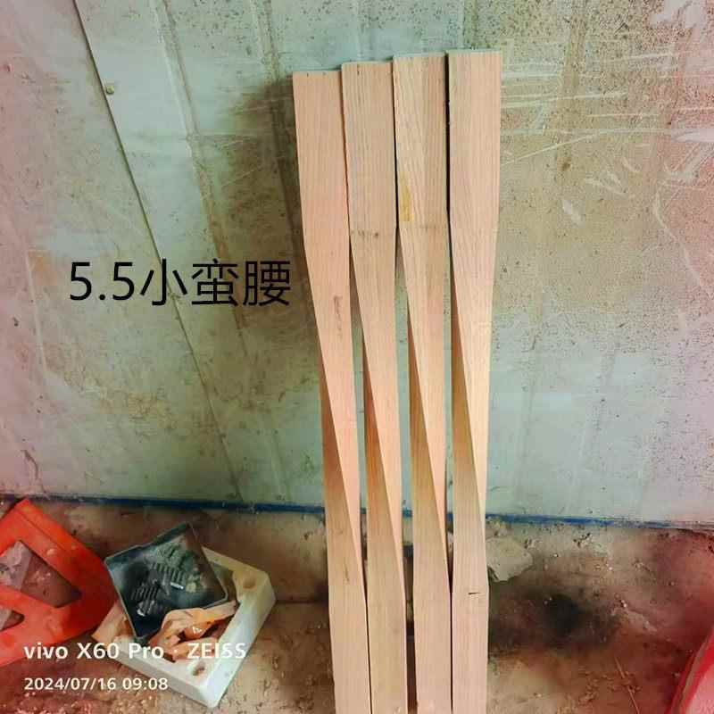 小蛮腰罗马柱榉木橡胶木红橡中式实木楼梯木扶手立柱别墅围栏弯头