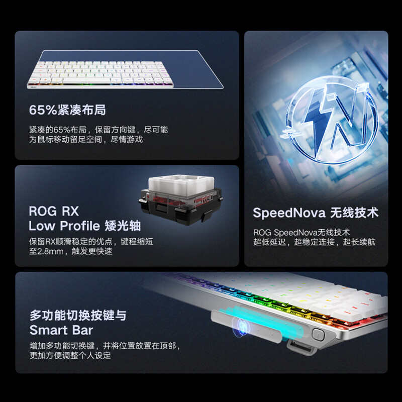 ROG魔导士RX LP三模无线游戏全新矮光轴机械键盘华硕玩家国度键盘